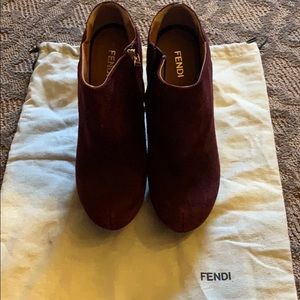 Fendi suede booties